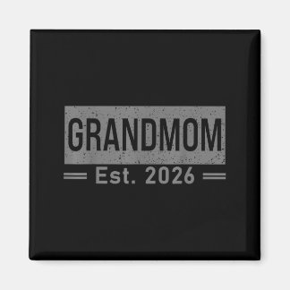 Promoted to Grandmom Est 2026 Baby Announcement Magnet