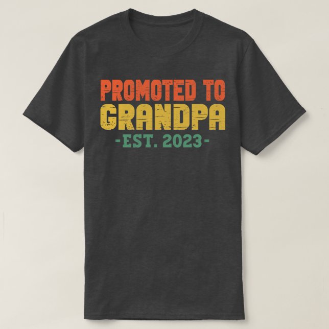 Promoted To Grandpa 1 T-Shirt (Design Front)