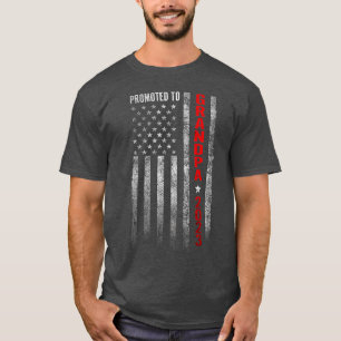 Promoted To Grandpa 2023 First Time Fathers Day Ne T-Shirt