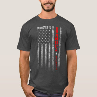 Promoted To Grandpa 2023 First Time Fathers Day Ne T-Shirt