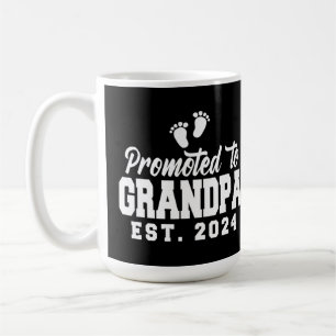 Promoted to Grandpa 2024 New Grandfather Pregnancy Coffee Mug