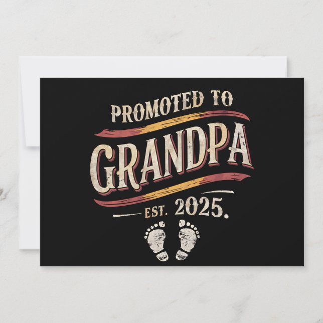 Promoted To Grandpa 2025 Grandpa est 2025  Announcement (Front)