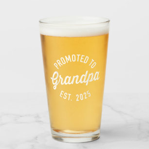 Promoted To Grandpa 2025 Grandpa est 2025 Glass