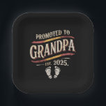 Promoted To Grandpa 2025 Grandpa est 2025  Paper Plate<br><div class="desc">Promoted To Grandpa 2025 Grandpa est 2025 Soon To Be Grandpa</div>