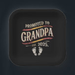 Promoted To Grandpa 2025 Grandpa est 2025  Paper Plate<br><div class="desc">Promoted To Grandpa 2025 Grandpa est 2025 Soon To Be Grandpa</div>