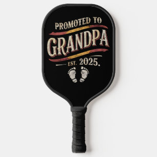 Promoted To Grandpa 2025 Grandpa est 2025  Pickleball Paddle