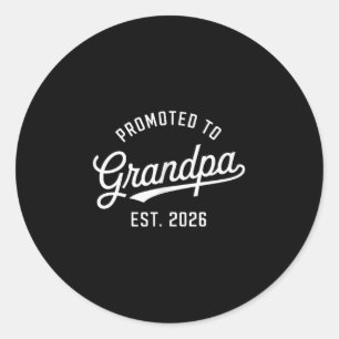 Promoted To Grandpa 2026 Classic Round Sticker