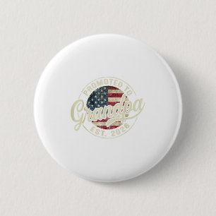 Promoted To Grandpa 2026 Expecting Baby Usa Flag G 6 Cm Round Badge