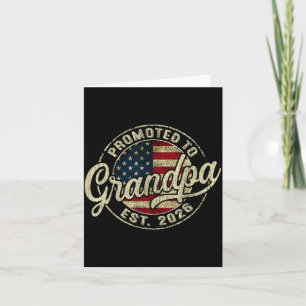 Promoted To Grandpa 2026 Expecting Baby Usa Flag G Card