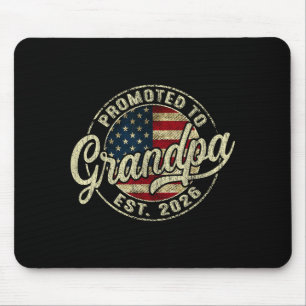 Promoted To Grandpa 2026 Expecting Baby Usa Flag G Mouse Pad