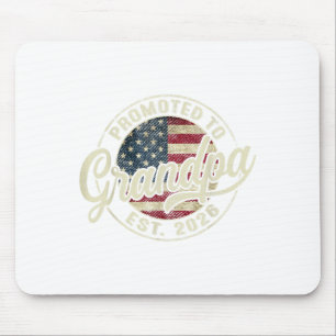 Promoted To Grandpa 2026 Expecting Baby Usa Flag G Mouse Pad