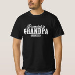 Promoted To Grandpa 2026 Grandpa est 2026 T-Shirt<br><div class="desc">Celebrate the exciting promotion to grandpa with this "Grandpa Est. 2026" design! Perfect for pregnancy announcements and reveals,  whether you're a new grandpa to be or revealing the pregnancy surprise to your dad or father in law.</div>