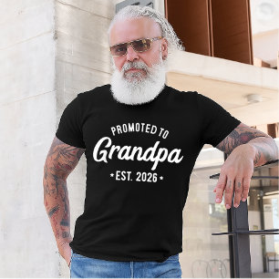 Promoted To Grandpa 2026 New Grandpa Est 2026 T-Shirt