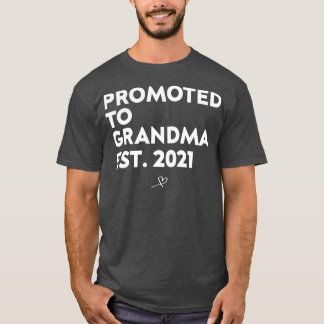 Promoted to grandpa est 2021 shirt best grandma ev