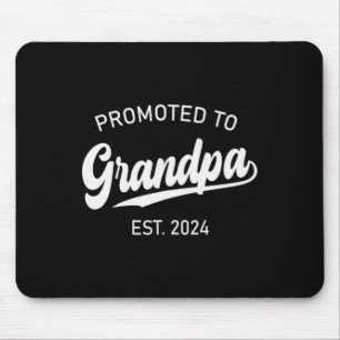Promoted To Grandpa Est 2024 For New Grandpa Fathe Mouse Pad
