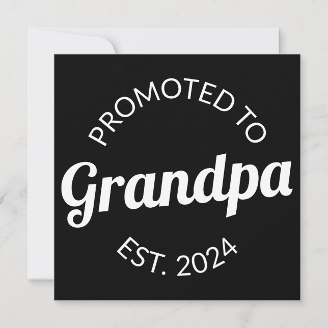 Promoted To Grandpa Est. 2024 I Announcement (Front)