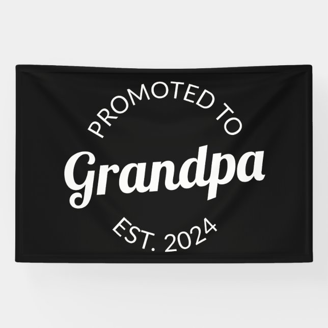 Promoted To Grandpa Est. 2024 I Banner (Horizontal)