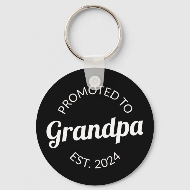 Promoted To Grandpa Est. 2024 I Key Ring (Front)