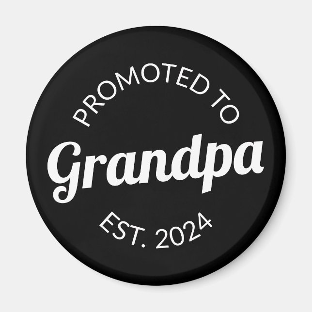 Promoted To Grandpa Est. 2024 I Magnet (Front)