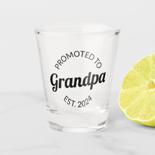 Promoted To Grandpa Est. 2024 I Shot Glass