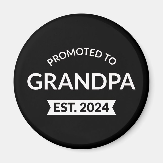 Promoted To Grandpa Est. 2024 II Magnet (Front)