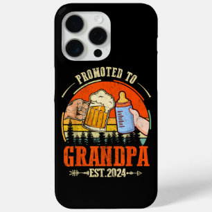 Promoted to Grandpa Est 2024 Retro Fathers Day New iPhone 15 Pro Max Case