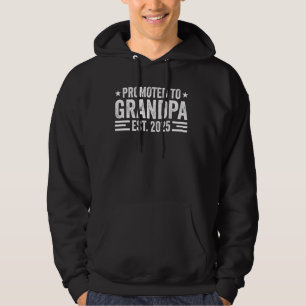 Promoted To Grandpa Est 2025 Grandpa Baby Announce Hoodie