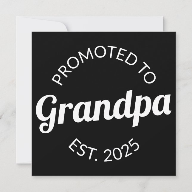 Promoted To Grandpa Est. 2025 I Announcement (Front)