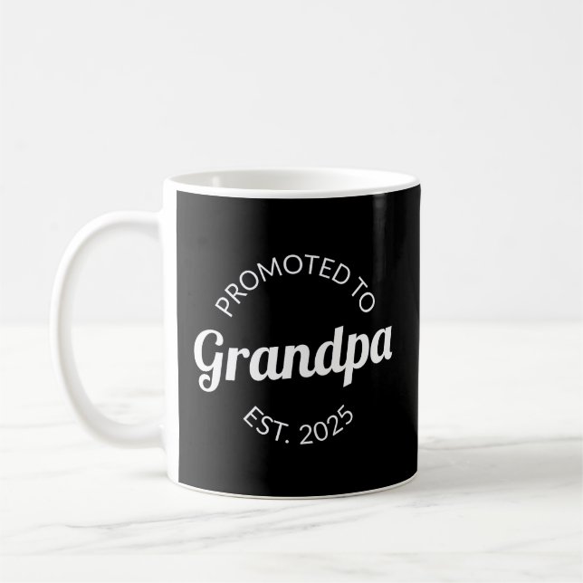 Promoted To Grandpa Est. 2025 I Coffee Mug (Left)