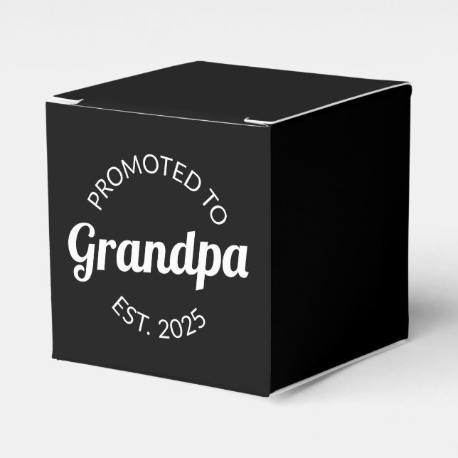 Promoted To Grandpa Est. 2025 I Favour Box (Front Side)