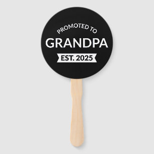 Promoted To Grandpa Est. 2025 II Hand Fan