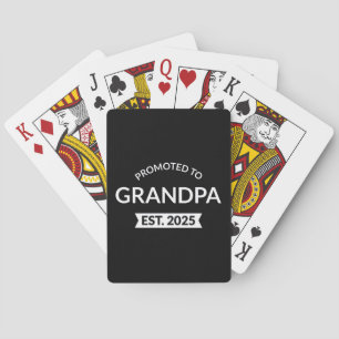 Promoted To Grandpa Est. 2025 II Playing Cards