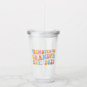 Promoted To Grandpa Est. 2025 III Acrylic Tumbler