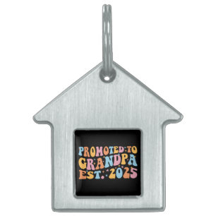 Promoted To Grandpa Est. 2025 III Pet ID Tag