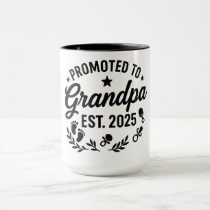 Promoted to Grandpa EST. 2025 Mug