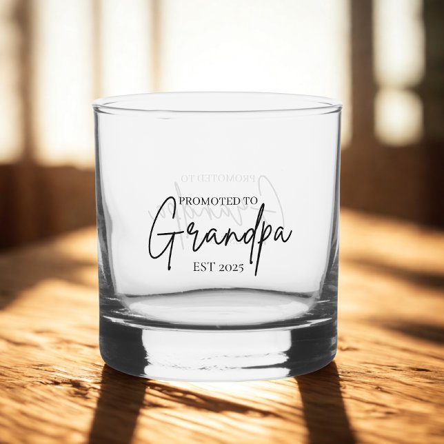 Promoted to Grandpa EST 2025  | New Grandpa Whiskey Glass (Creator Uploaded)