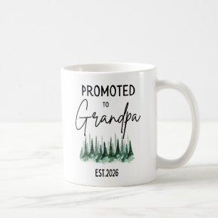 Promoted To Grandpa Est 2026 Baby Reveal Pregnancy Coffee Mug