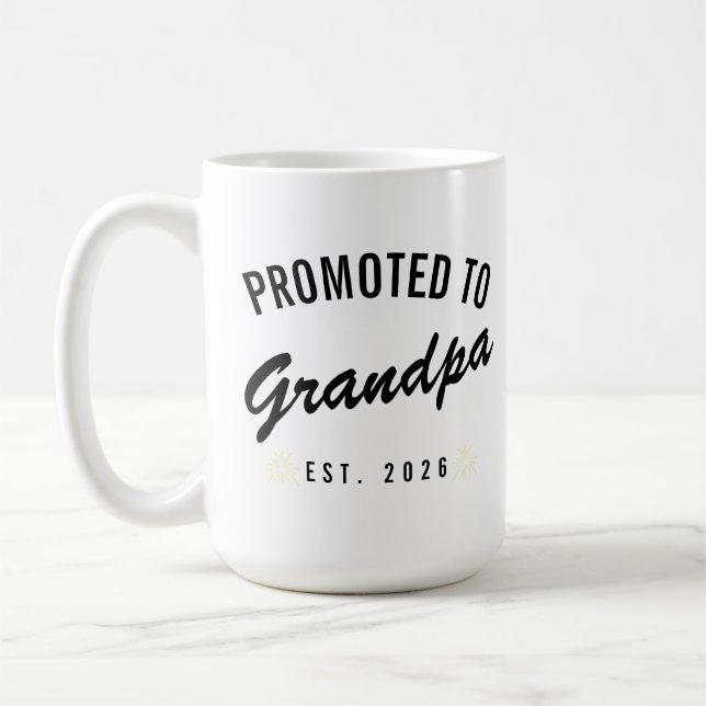 Promoted to Grandpa Est. 2026 Coffee Mug (Left)