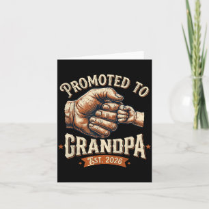 Promoted to Grandpa Est 2026 Fist Bump Ba Card