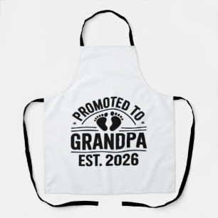 Promoted to Grandpa, Est. 2026, Funny New Grandpa Apron