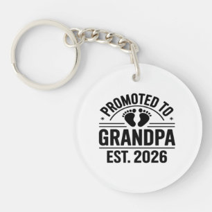 Promoted to Grandpa, Est. 2026, Funny New Grandpa Key Ring