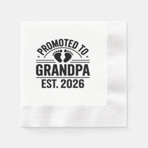 Promoted to Grandpa, Est. 2026, Funny New Grandpa  Napkin