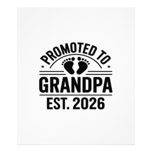 Promoted to Grandpa, Est. 2026, Funny New Grandpa  Photo Print