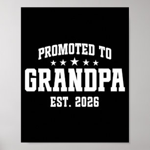 Promoted To Grandpa Est. 2026 Grandparent Baby Ann Poster