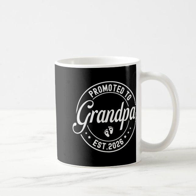 Promoted To Grandpa Est. 2026 Grandparents Baby An Coffee Mug (Right)