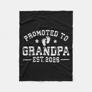 Promoted To Grandpa Est. 2026 Grandparents Baby An Fleece Blanket
