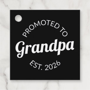 Promoted To Grandpa Est. 2026 I Favour Tags