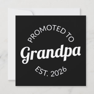 Promoted To Grandpa Est. 2026 I Holiday Card