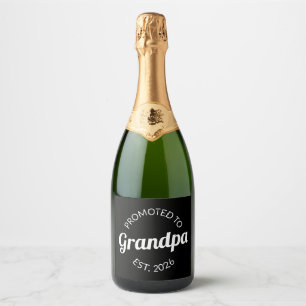 Promoted To Grandpa Est. 2026 I Sparkling Wine Label