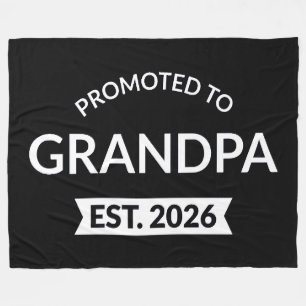 Promoted To Grandpa Est. 2026 II Fleece Blanket